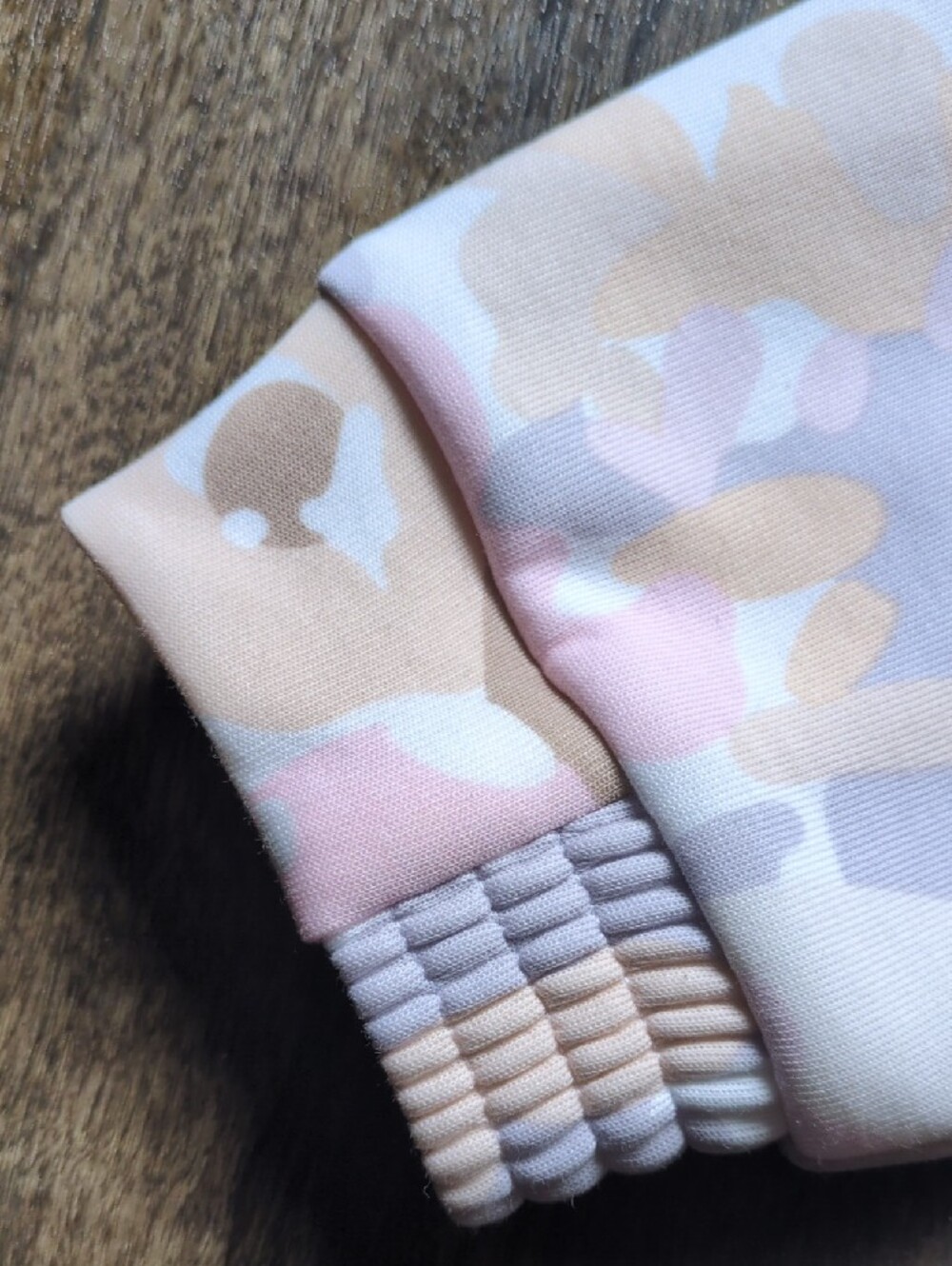 adidas Pink & Tan Camo Logo Cropped Crew Sweatshirt - Picture 8 of 8